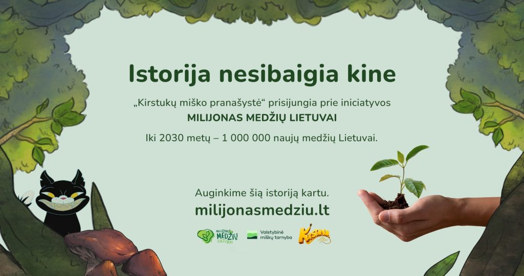 Kai filmas tampa veiksmu: „Kirstukų miško pranašystė“ jungiasi prie „Milijonas medžių Lietuvai“
